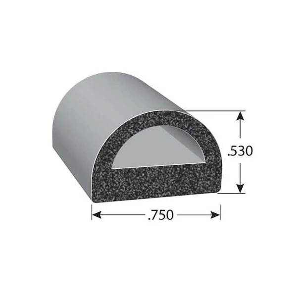 Fairchild Seal, EPDM Rubber, Black, 50 ft L RS1033-50