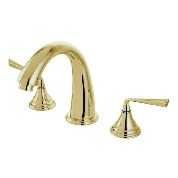 Kingston Brass Roman Tub Faucet, Polished Brass, Deck Mount KS5362ZL