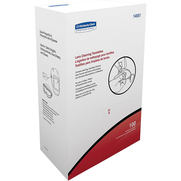 KLNGD Eyewear Lens Cleaning Toweletts, bx of 100 14551