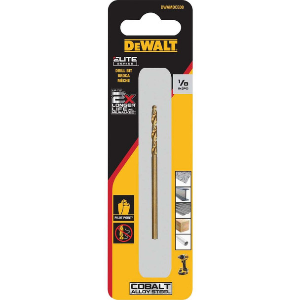 1/8" Es Cobalt Bit DWAMDCE08