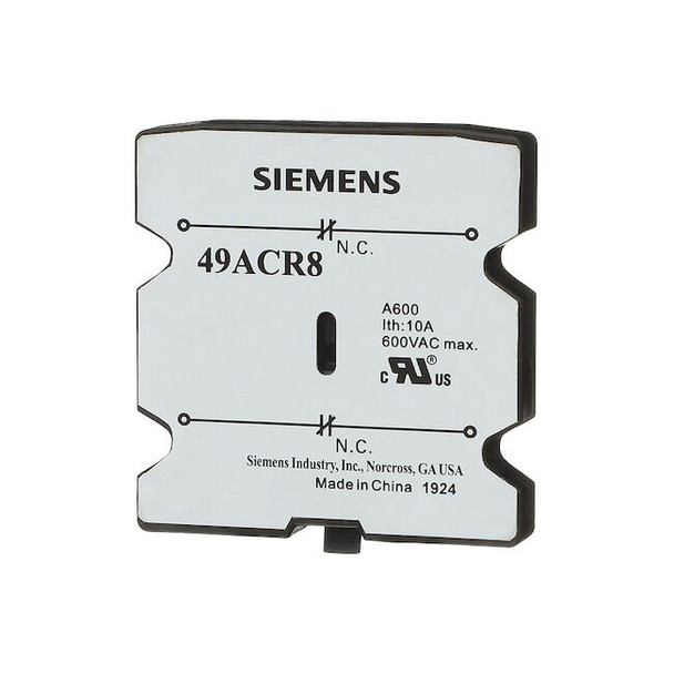 Siemens Auxiliary Switch, 0NO/2NC, 60 A 49ACR8