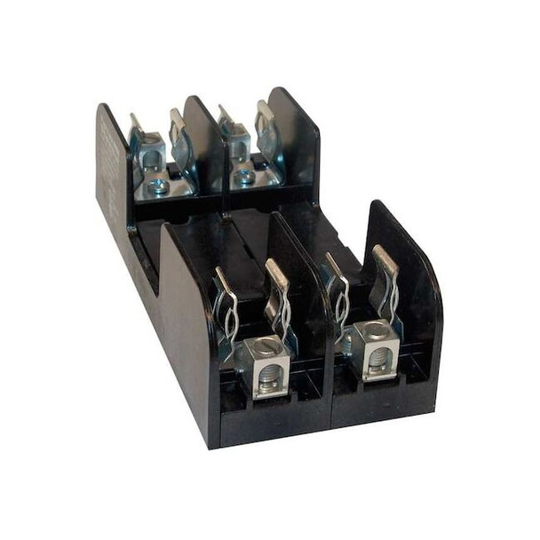 Open Fuse Block, 31 to 60A Amp Range, 600V AC/DC Volt Rating, 2 Poles, Box Lug