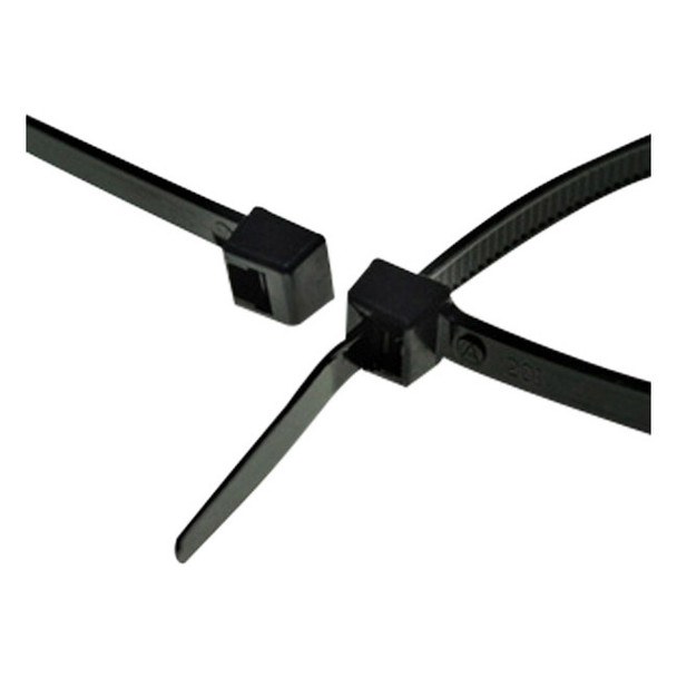 ACT Heavy-Duty Heat Stabilized Cable Ties, 8", UV Black (AL-08-120-30-C)