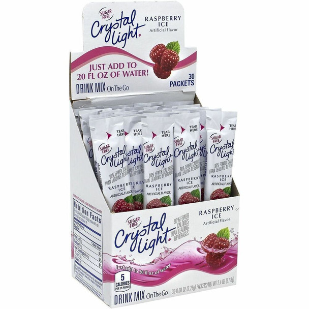 Green Rabbit Crystal Light On-The-Go Mix - Raspberry Ice - 60 / Carton