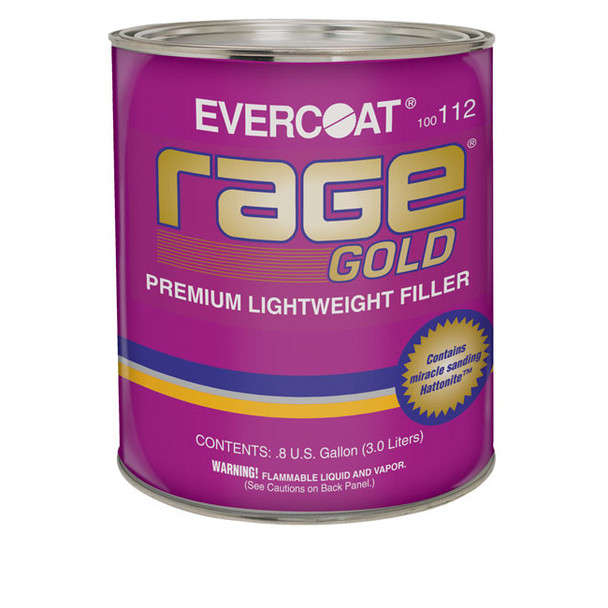 Rage Gold Premium Lightweight Body Filler, .8 GAL (3.0 LT) 112