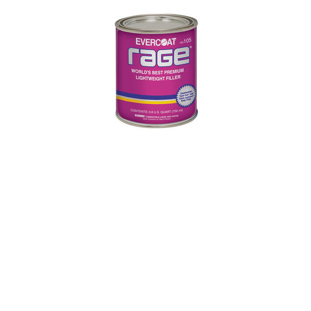 Rage Premium Lightweight Body Filler, 1-Quart 105