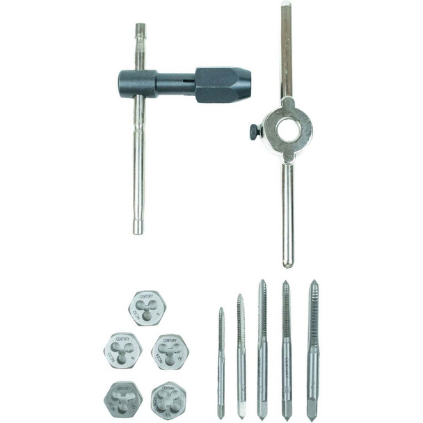 Century Drill & Tool Machine Screw & Fractional Tap & Die Set (12-Piece) 98924