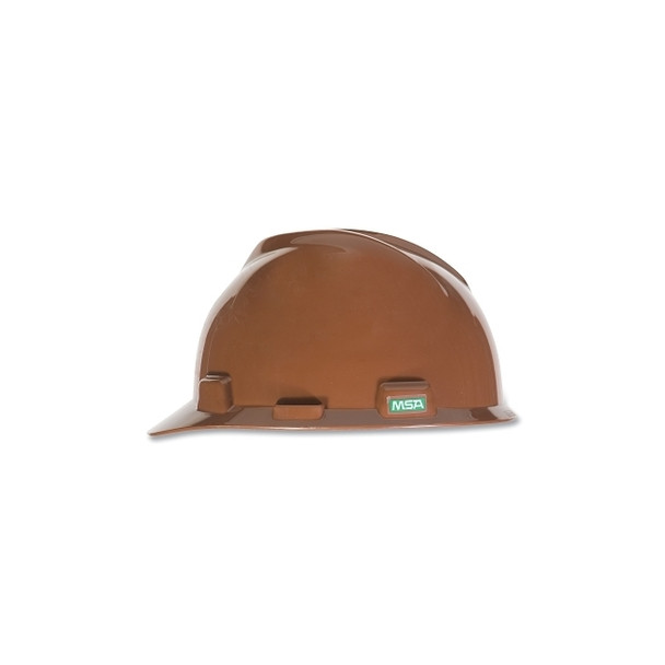 V-Gard® Slotted Hard Hat Cap, Staz-On® Suspension, Brown Pack of 20