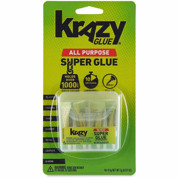Krazy Glue Single-Use Tubes - White - 4 / Pack