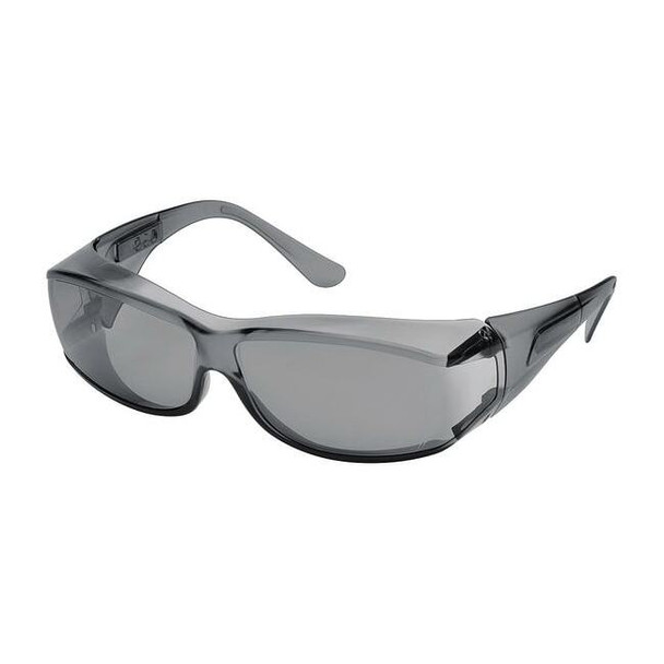 OVR-Spec III, Safety Glasses, Anti-Scratch, Gray Lens, Gray Frame, Full-Frame