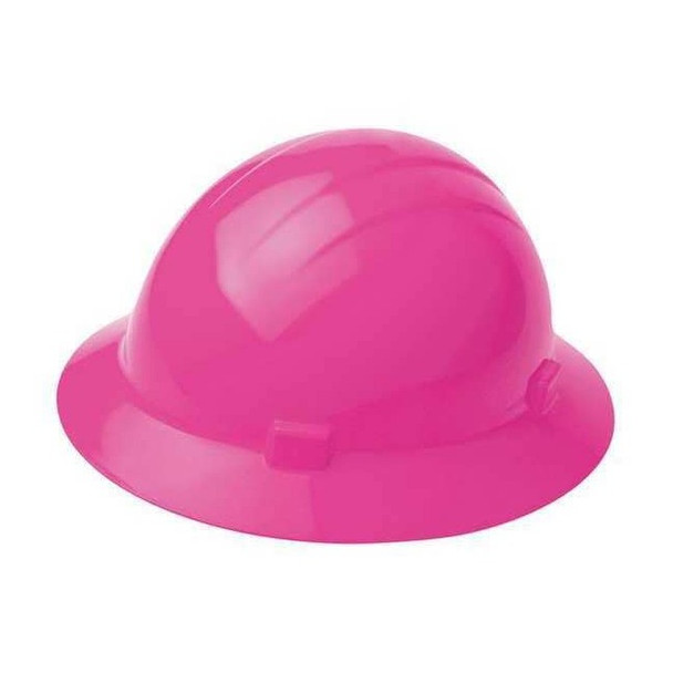 Hard Hat, Americana, Polyethylene, 4 Point Ratchet, Type 1, Class E, Hi-Vis Pink
