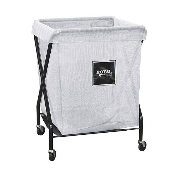 Royal Basket Trucks X-Frame Cart,8 Bu,White Mesh G08-WWX-XMA-3ONN