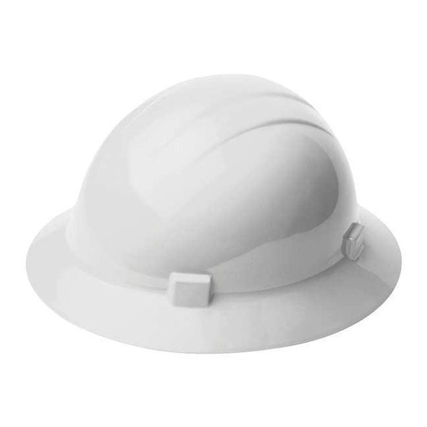 Hard Hat, Americana, Polyethylene, 4 Point Ratchet, Type 1, Class E, White