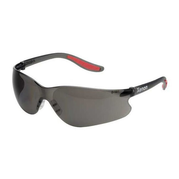 Xenon, Safety Glasses, Anti-Fog, Gray Lens, Black Frame, Frameless