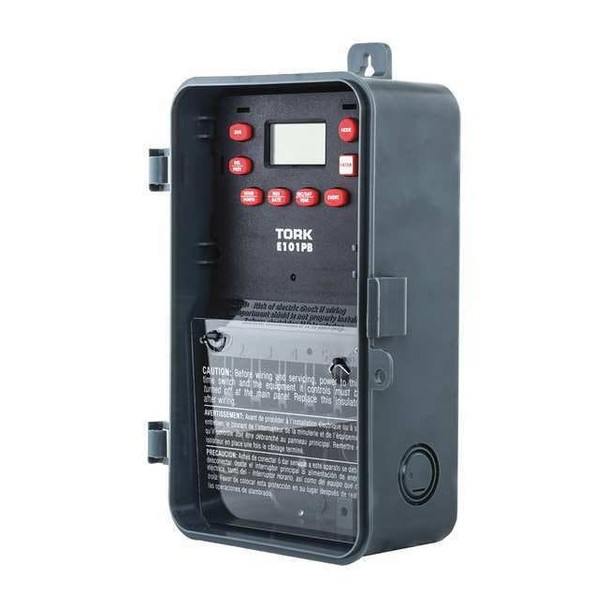 Nsi Tork Electronic Timer, Gray, Plastic E101PB