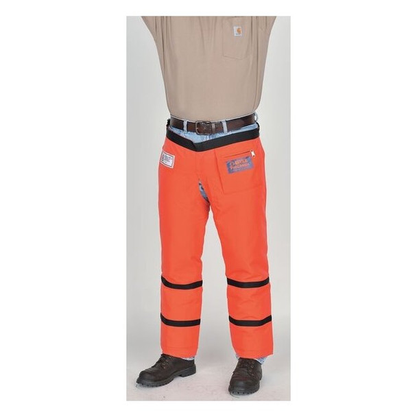 Deltaplus Chainsaw Chaps, Orange, Nylon, 33 in Length WELJE91233
