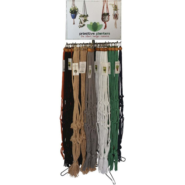 Primitive Planters Assorted Macrame & Natural Jute Plant Hanger Display 1746