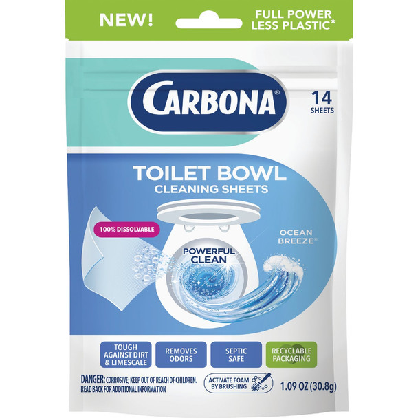 Carbona Ocean Breeze Scented Toilet Bowl Cleaning Sheet (14-Pk.) 642