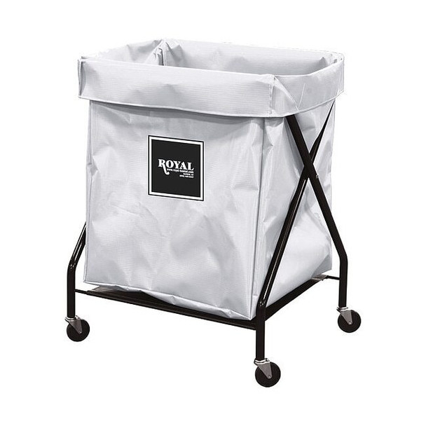 Royal Basket Trucks X-Frame Cart,8 Bu,White Vinyl G08-WWX-XFA-3ONN