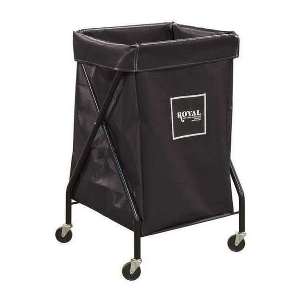 Royal Basket Trucks X-Frame Cart,6.7 cu. ft.,Black,Vinyl G06-KKX-XFA-3ONN