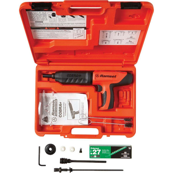 Ramset Cobra+ 0.27 Caliber 10 Shot Semi-Automatic Powder Hammer with Silencer