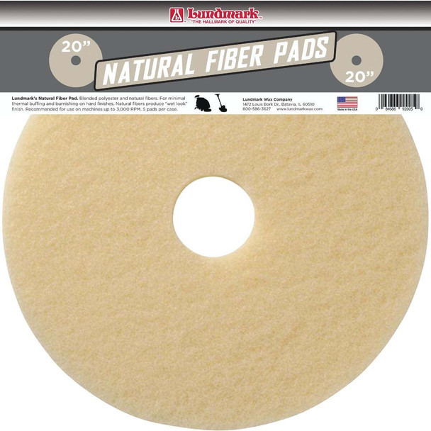 Lundmark 20 In. Natural Hair & Synthetic Fiber Buffing Pad (5-Pack) TKL20N