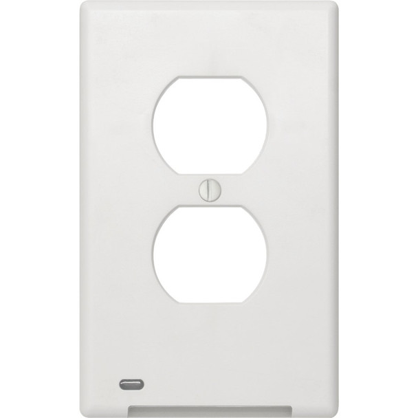 Westek LumiCover 1-Gang Plastic Nightlight Outlet Wall Plate, White LCF-CDO-W