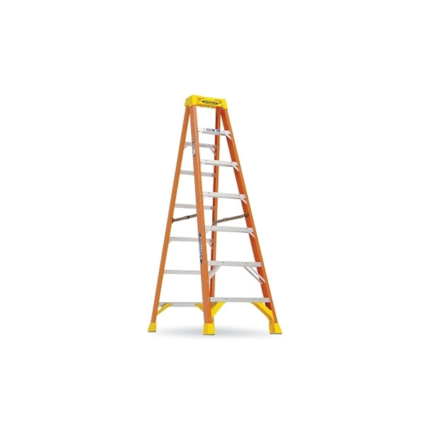 Fiberglass Stepladder, IA, 6207, 7 ft L, 25.12 in W, 300 lb Load Capacity