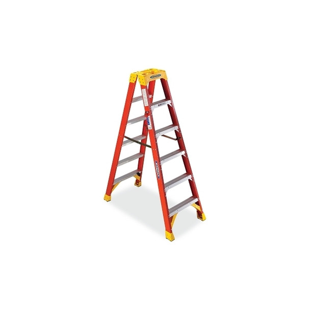 Twin Ladder, IA, T6206, 6 ft L, 23.4 in W, 300 lb Load Capacity Per Side