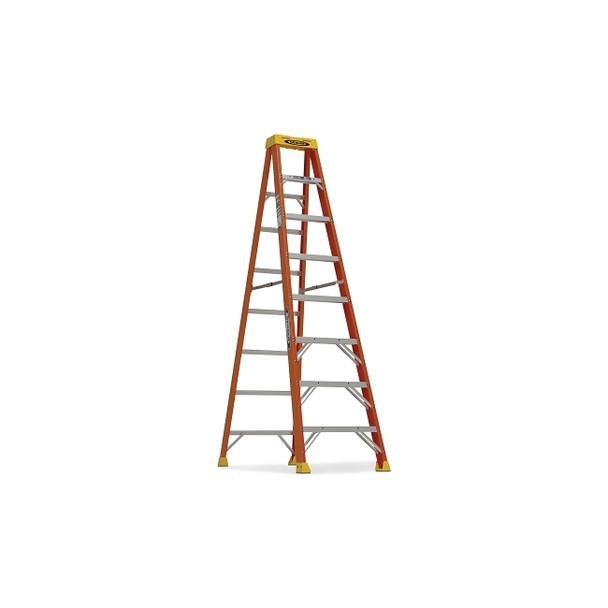 Fiberglass Stepladder, IA, 6108, 8 ft L, 25 in W, 300 lb Load Capacity