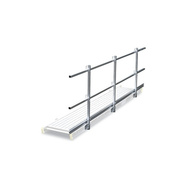 Guardrail, 108 in x 1.5 in, Square Cut Length, Aluminum