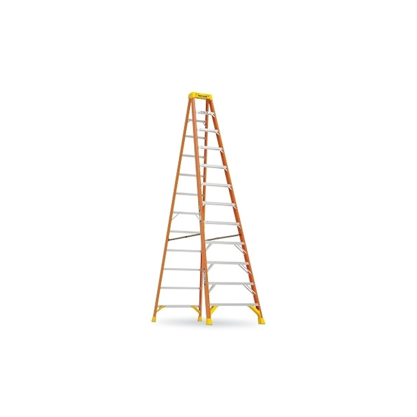 Fiberglass Stepladder, IA, 6212, 12 ft L, 33.84 in W, 300 lb Load Capacity