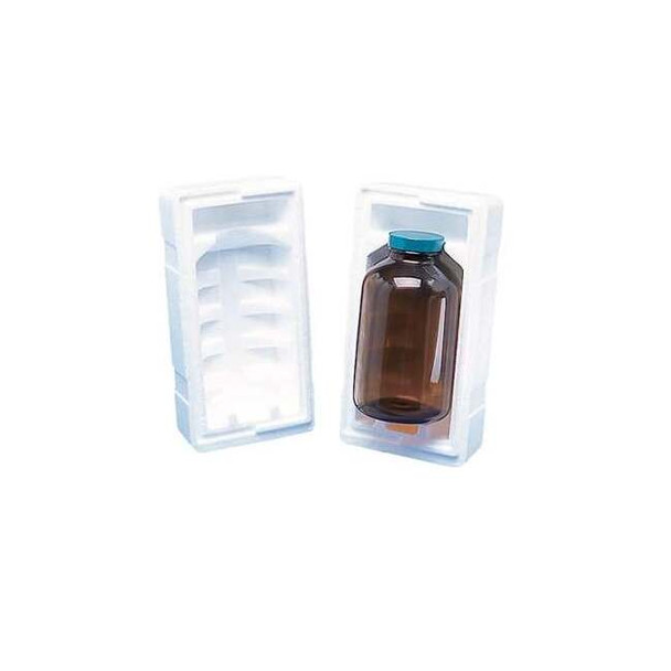 Shipper Bottle, 10.5 in Length, 5.5 in Width, 5 1/2 in Height, White, 45 PK