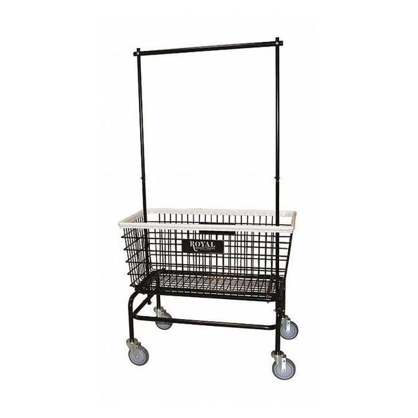 Royal Basket Trucks Laundry Hamper Cart,Black,500 lb. G33-BKX-W2A-5UNN