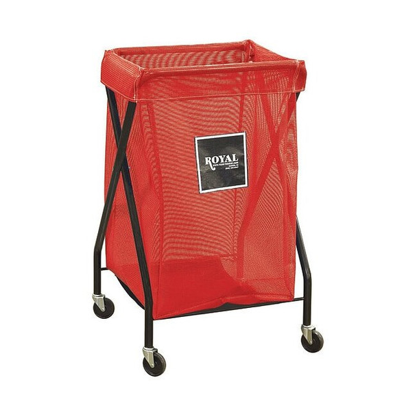 Royal Basket Trucks X-Frame Cart,6 Bu,Red Mesh G06-RRX-XMA-3ONN