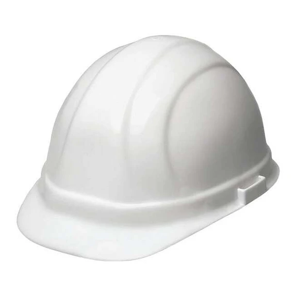 Hard Hat, Omega II, Polyethylene, 6 Point Ratchet, Type 1, Class E, White