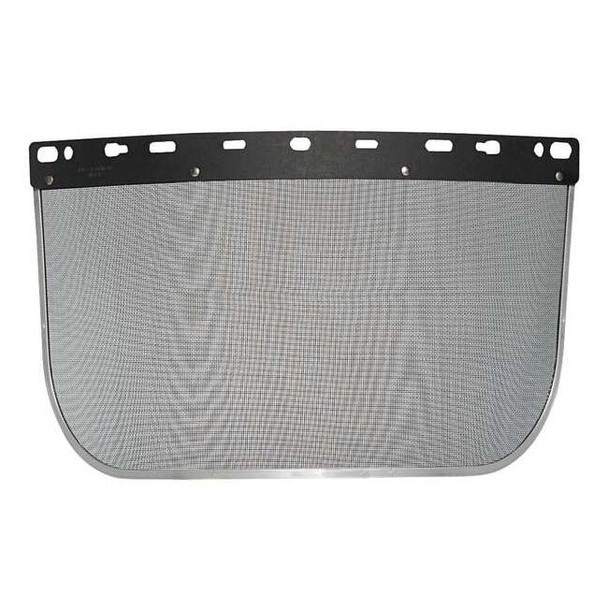 Faceshield Screen Visor, Black Visor, 8 in Height, Uncoated Lens, Black