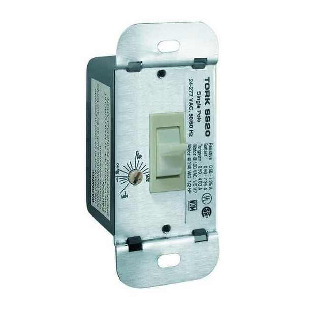 Nsi Tork Timer,Max18 Hrs,24-277V,7.25A,Wall Sw,WH SS20F