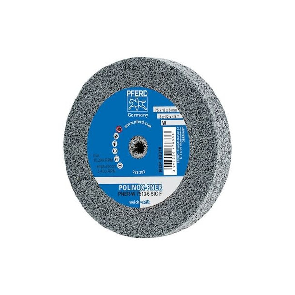 Pferd Tools Unitized Wheel, 2SF, Fine, 3"x1/2"x1/4 48310 Pack of 5