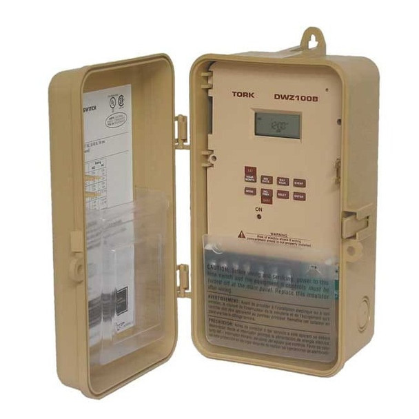 Nsi Tork ElectronicTimer,Astronomic,Gray,Plastic DWZ100B
