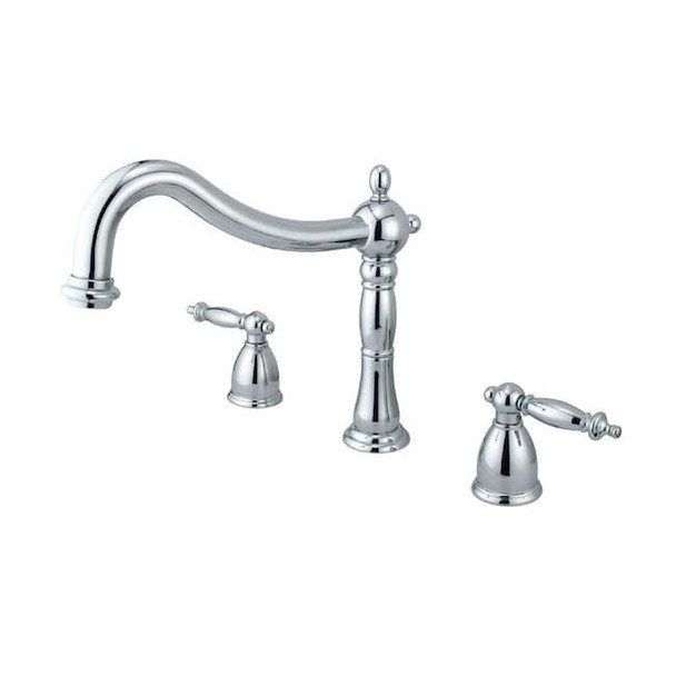 Kingston Brass Roman Tub Faucet, Polished Chrome, Deck Mount KS1341TL