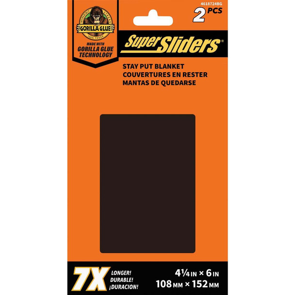 Super Sliders Gorilla Glue 4 1/2 In. x 6 In. Stay Put Blankets (2-Piece)