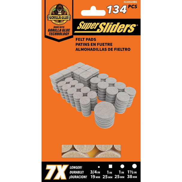 Gorilla Glue 134pc Rnd Beg Flt Frnpad 4110624BG