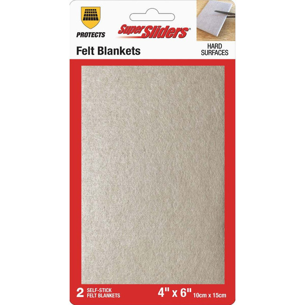 Super Sliders 4 In. x 6 In. Beige Blanket (2-Piece) 4720026SL