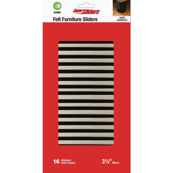 Super Sliders 3-1/2 In. Felt Furniture Sliders (16-Pack) 4733026SL