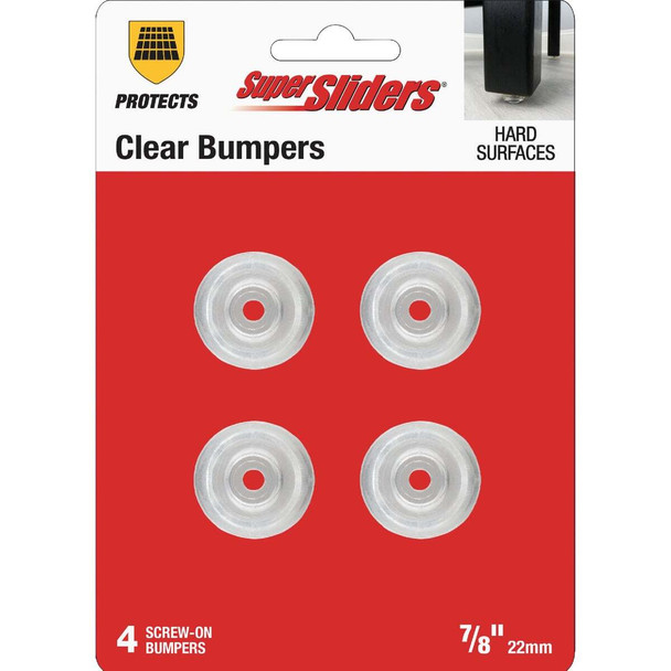 Super Sliders 7/8 In. Screw-on Furniture Wall Bumpers (4-Pack) 4216226SL