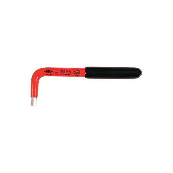 Metric Plain Hex Key Hex Key, 4 mm Tip Size, 4 11/16 in Long, 1.125 mm Short
