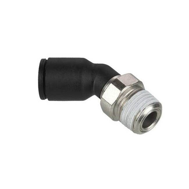 Legris Fractional Push-to-Connect Fitting, Nylon, Black 3113 60 22