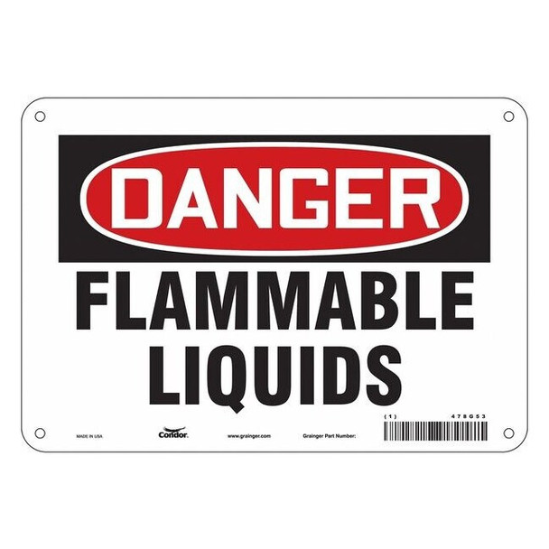 Condor Danger Sign,10" Wx7" H,0.032" Thickness, 478G53 478G53