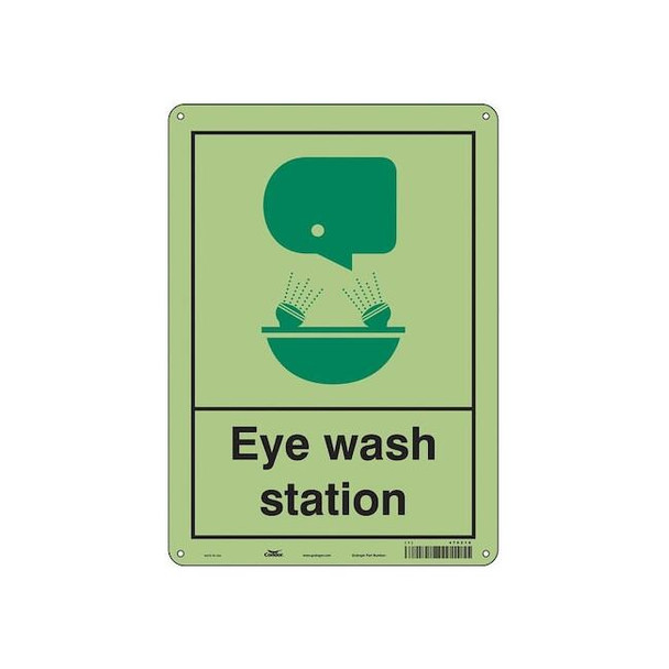 Eye Wash Station, 10 in W x 14 in H, Vertical Rectangle, Polyethylene, 470Z16